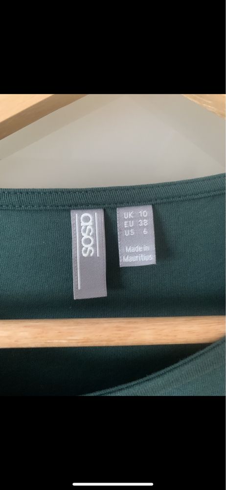 Zielona sukienka z długim rękawem M ASOS Petite