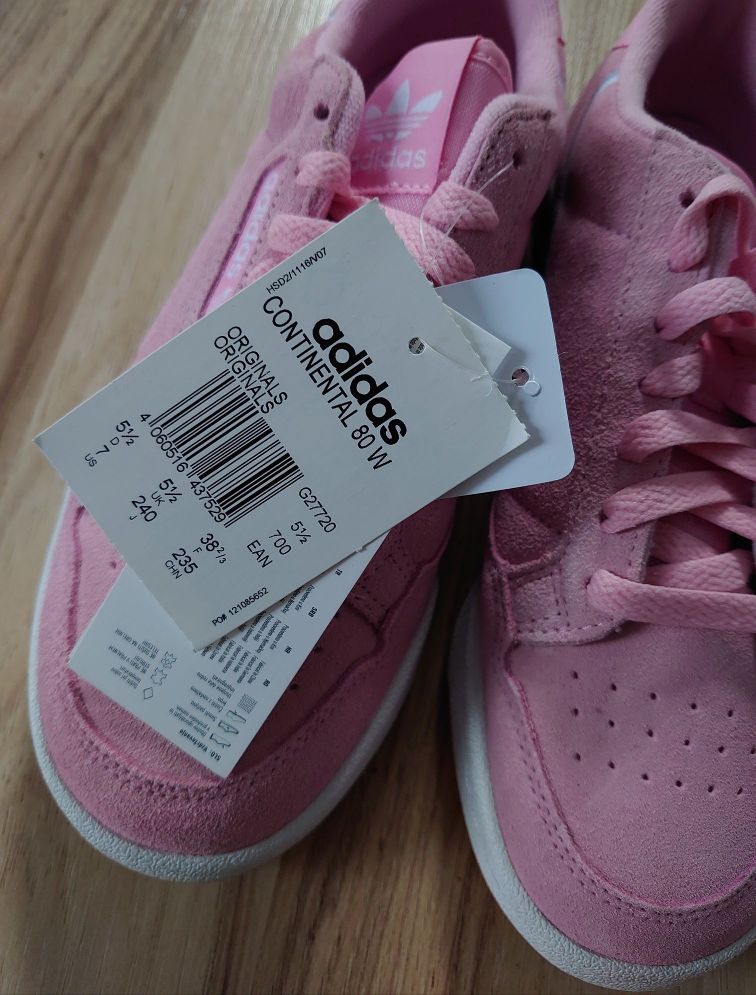 Adidas Continental 80 W rozmiar 38 2/3 różowe