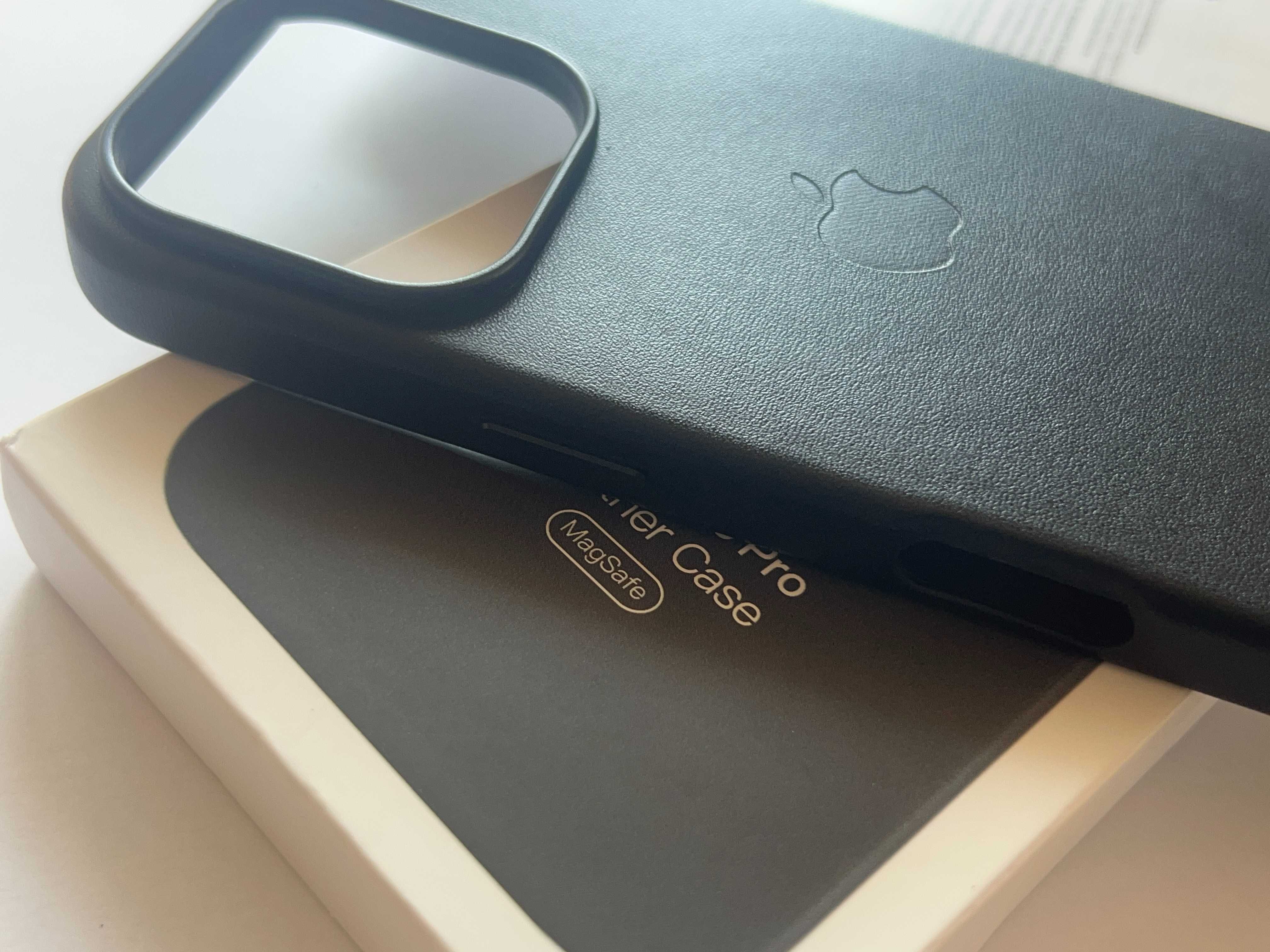 Etui iPhone Case 16 PRO do Apple oryginalne Czarne Skórzane MagSafe
