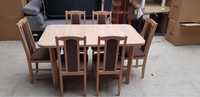 NOWE : Stół + 6 krzeseł, SONOMA + BRĄZ dostawa cała PL