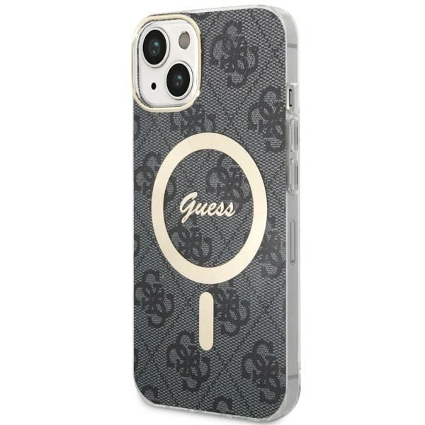 Guess Etui 4G MagSafe do iPhone 14/15 Plus 6.7" - Czarny