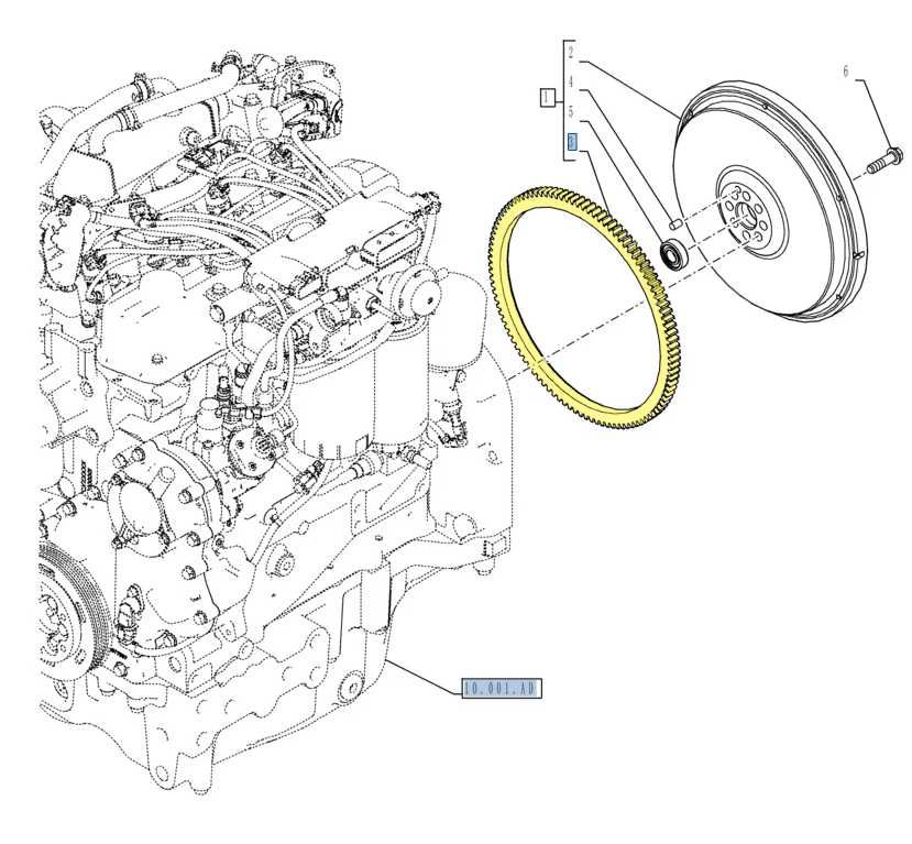 Wieniec koła zamachowego Z-104 Case, New Holland 4713.3696 OEM CNH