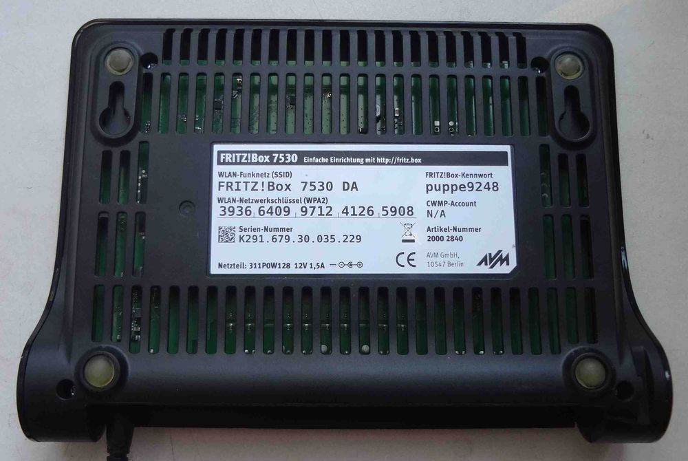 Wi-Fi 6 (WLAN AX) модем Fritz!Box 7530