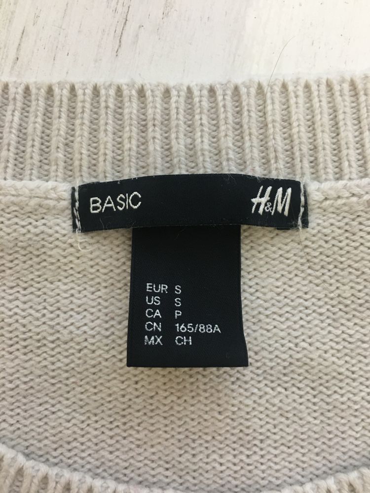 Ciepły Sweter wełniany damski H&M