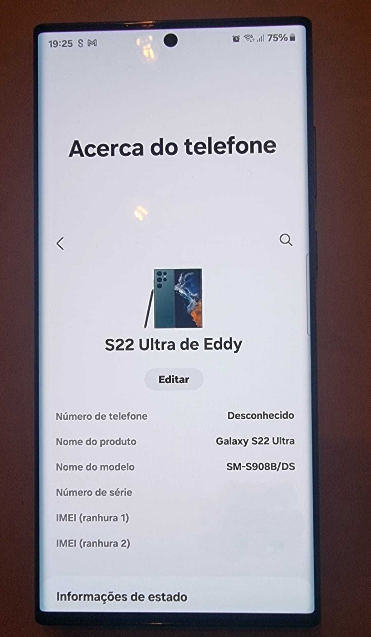 Samsung Galaxy S22 Ultra 128GB com Capa Garantia até 2026