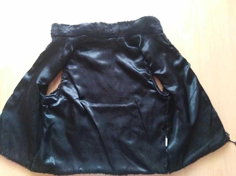 Kamizelka polarowa puszysta czarna damska rozmiar S / M