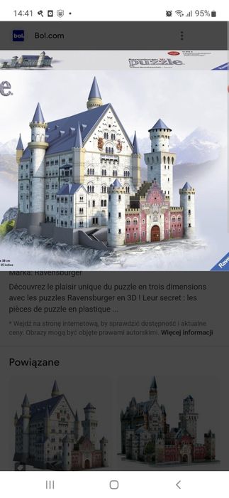 Puzle 3d zamek duży+ gratiss SUPER NA PREZENT