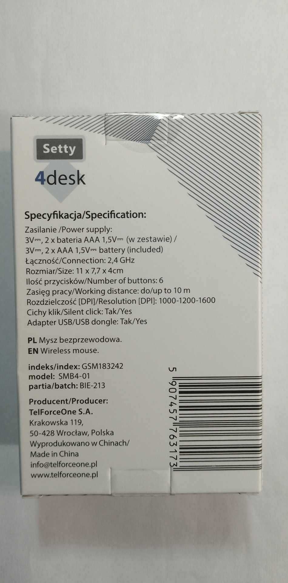 MYSZKA bezprzewodowa 4desk Setty cicha ergonomiczna