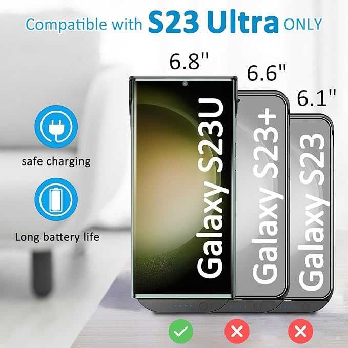 Etui z baterią do Samsung Galaxy S23 Ultra ze składanym stojakiem
