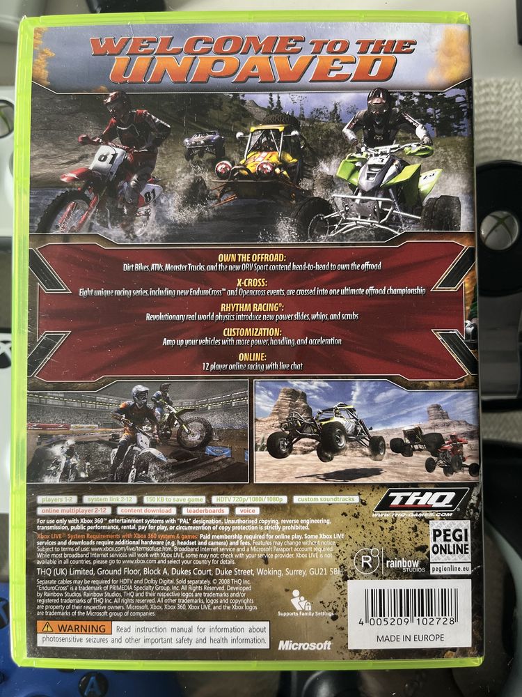 MX vs ATV Untamed Xbox 360 gra offroad 4x4 cross quad