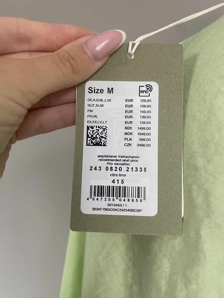Nowa sukienka Marc O'Polo – rozmiar M, kolor citra lime, z metką!