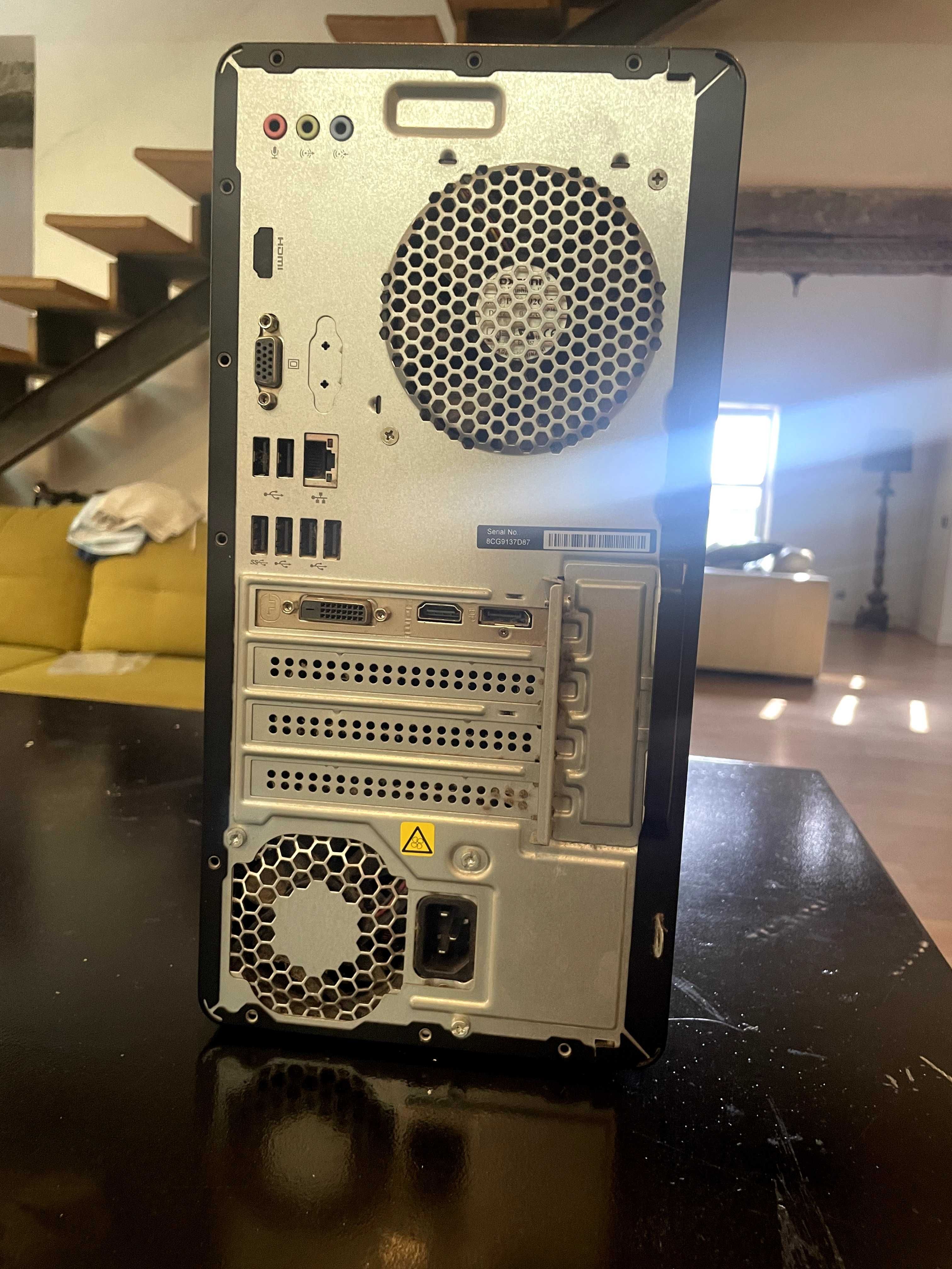 Computador e monitor hp