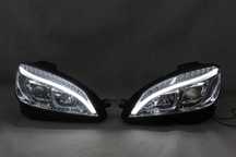Lampy reflektory przód MERCEDES W204 H7 07-10 LED BAR NEON CHROM IGŁA