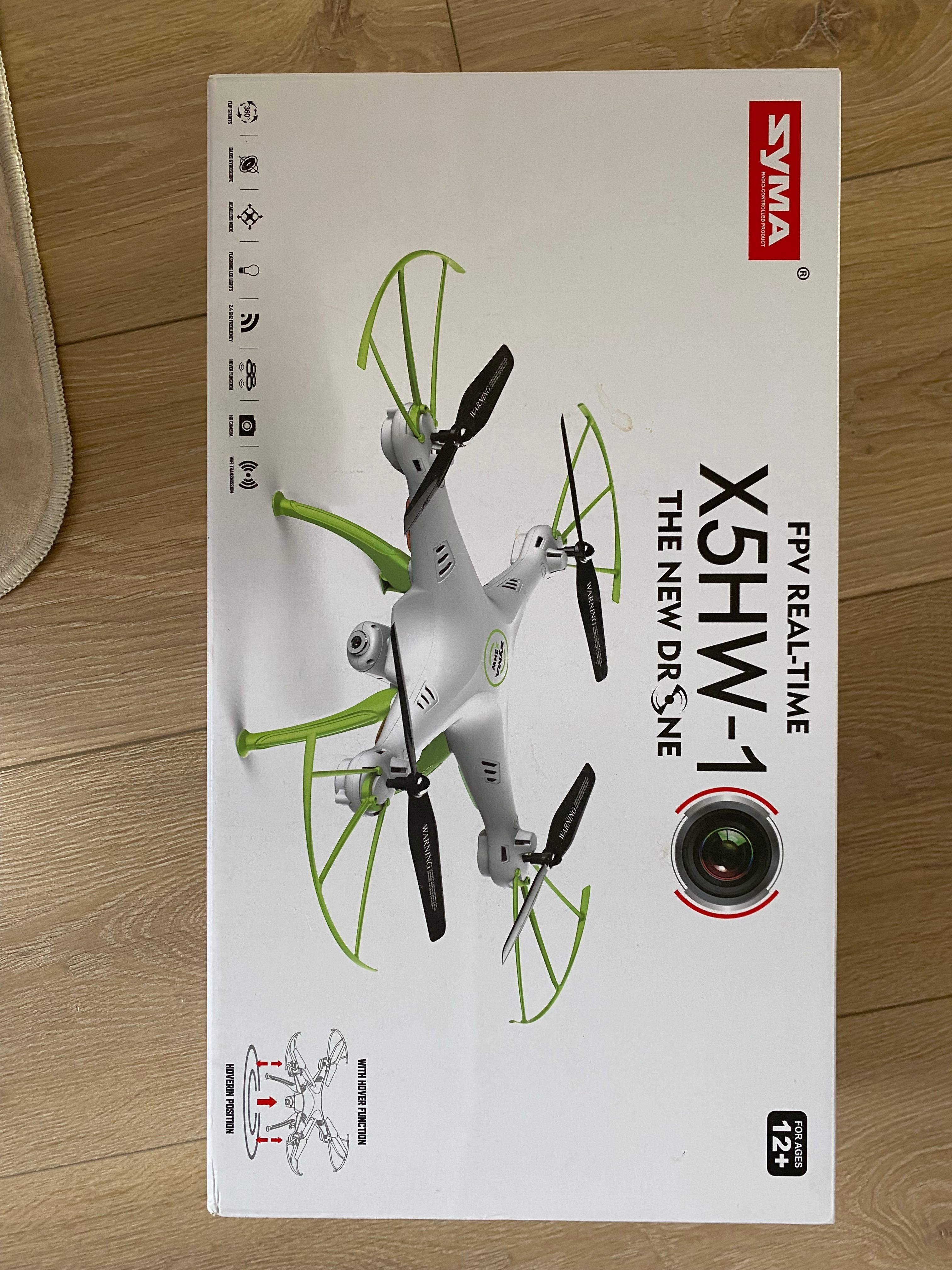 Dron Syma X5HW-1 uszkodzony + 5 akumulatorów