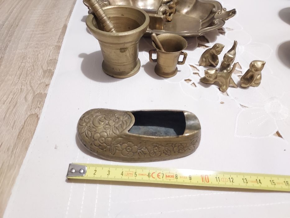 Popielniczka ładna rzeźbiony mosiądz gadżet dla palacza