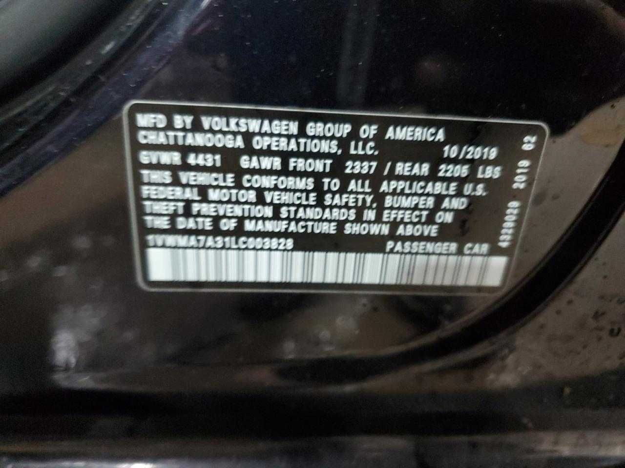 2020 volkswagen passat R-LINE