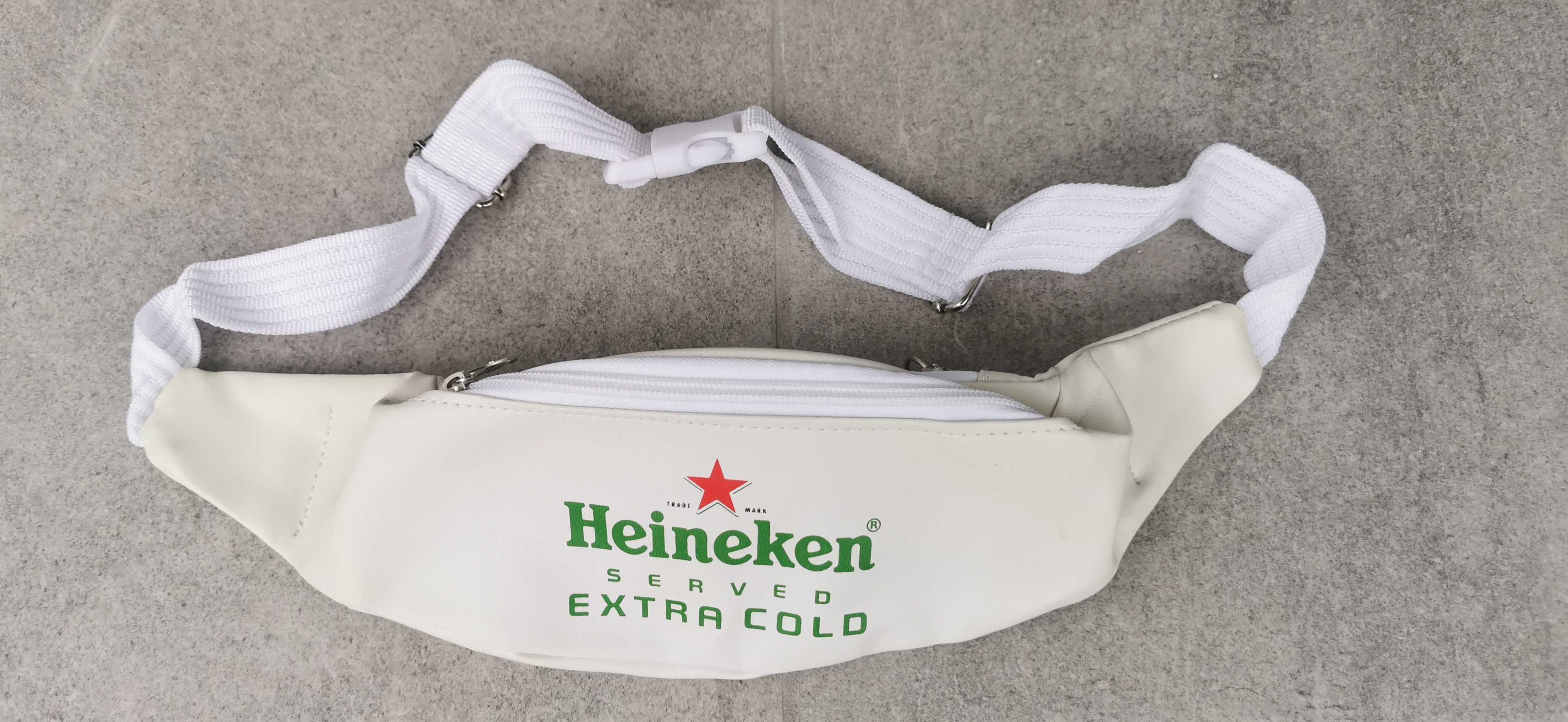Szaszetka biodrowa na pas Nerka Heineken skóra gładka