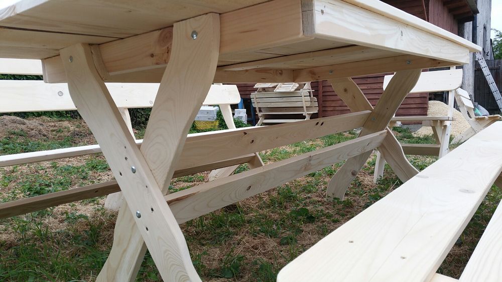 Meble ogrodowe drewniane 200cm