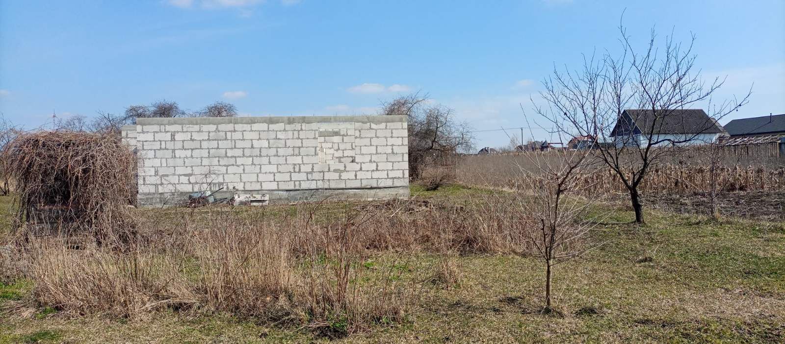 Продам участок 22сотки с недостроенным домом, Крушинка