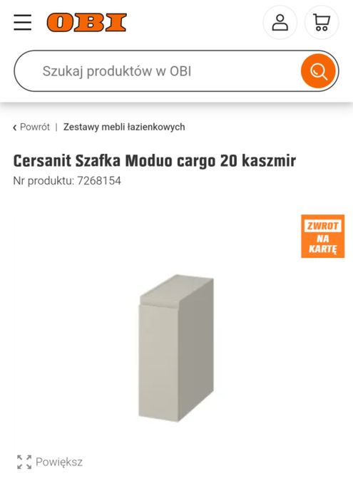 Cersanit Szafka Moduo cargo 20 kaszmir