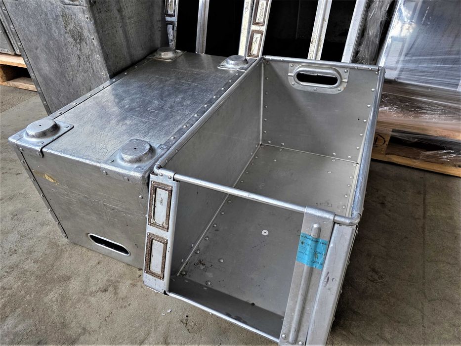 Pojemnik Aluminiowy Kosz Kuweta Skrzynka Metalowy Magazynowy Transport