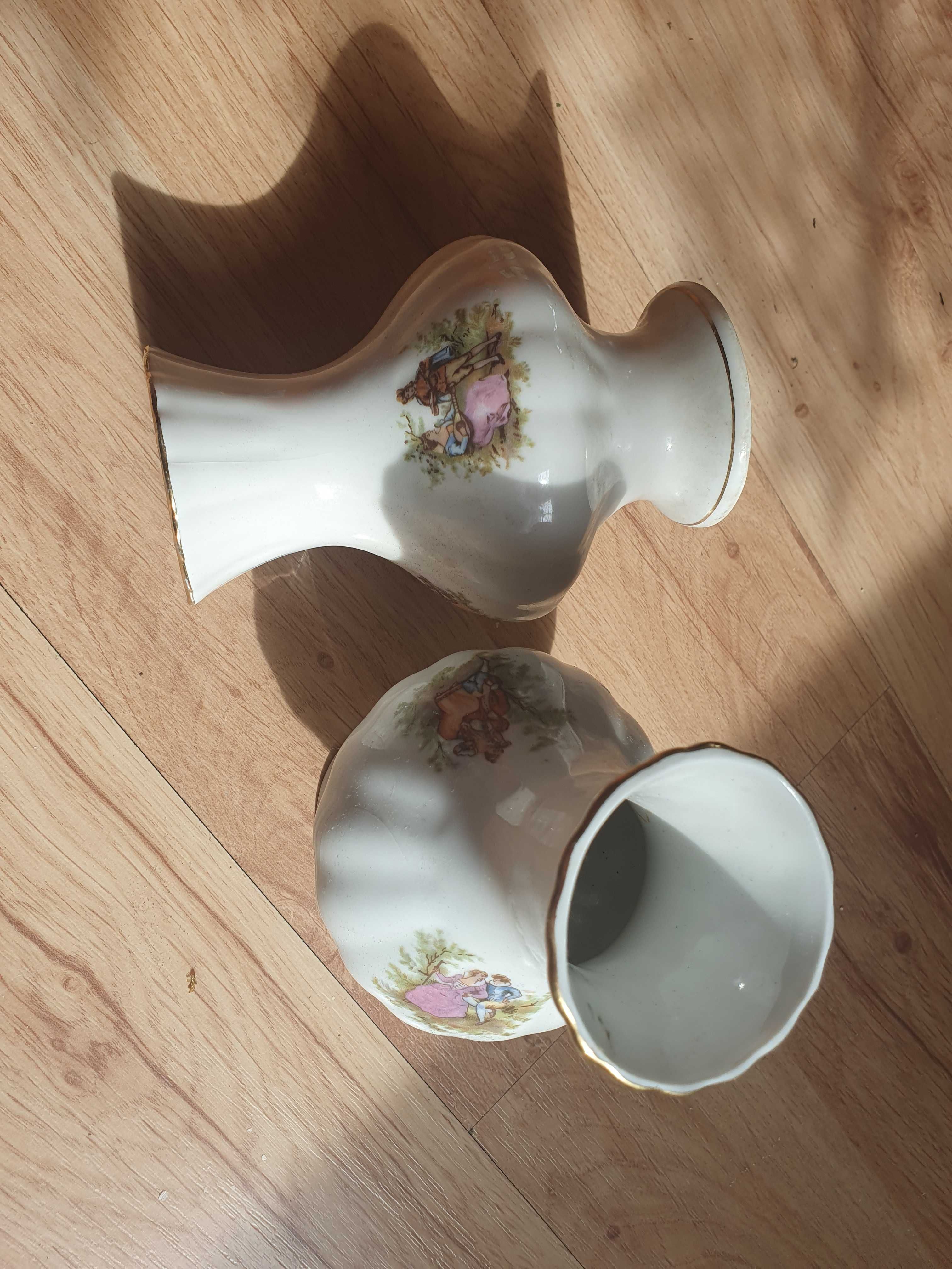 wazon porcelanowy PRL dwie sztuki