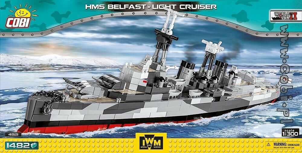 Cobi 4821 HMS Belfast okręt , nowy
