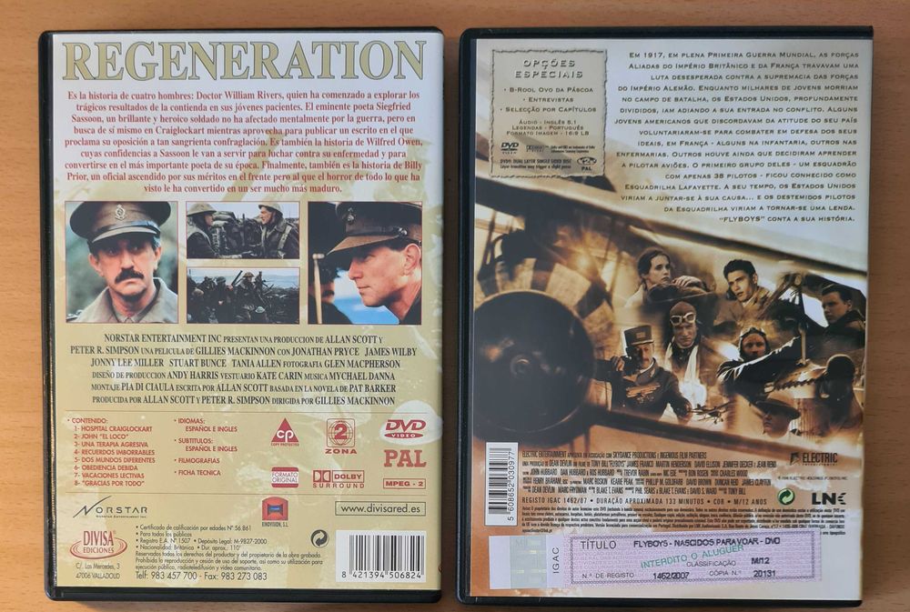 2 filmes sobre a Primeira Guerra Mundial em DVD