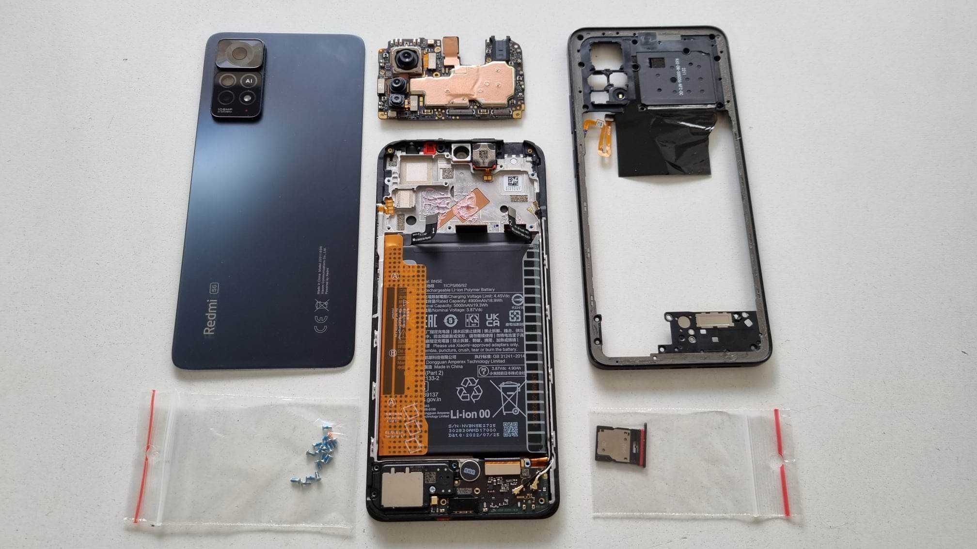 Xiaomi Redmi Note 11 PRO 5G części LCD Bateria Aparat korpus ramka