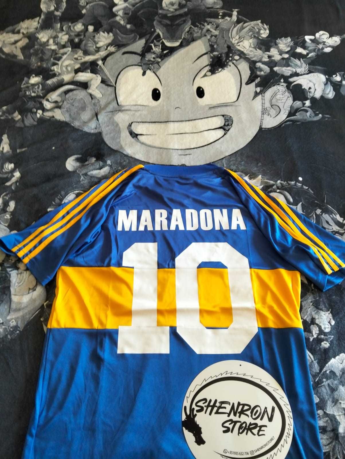 camisola boca junior maradona 10 tamanho L