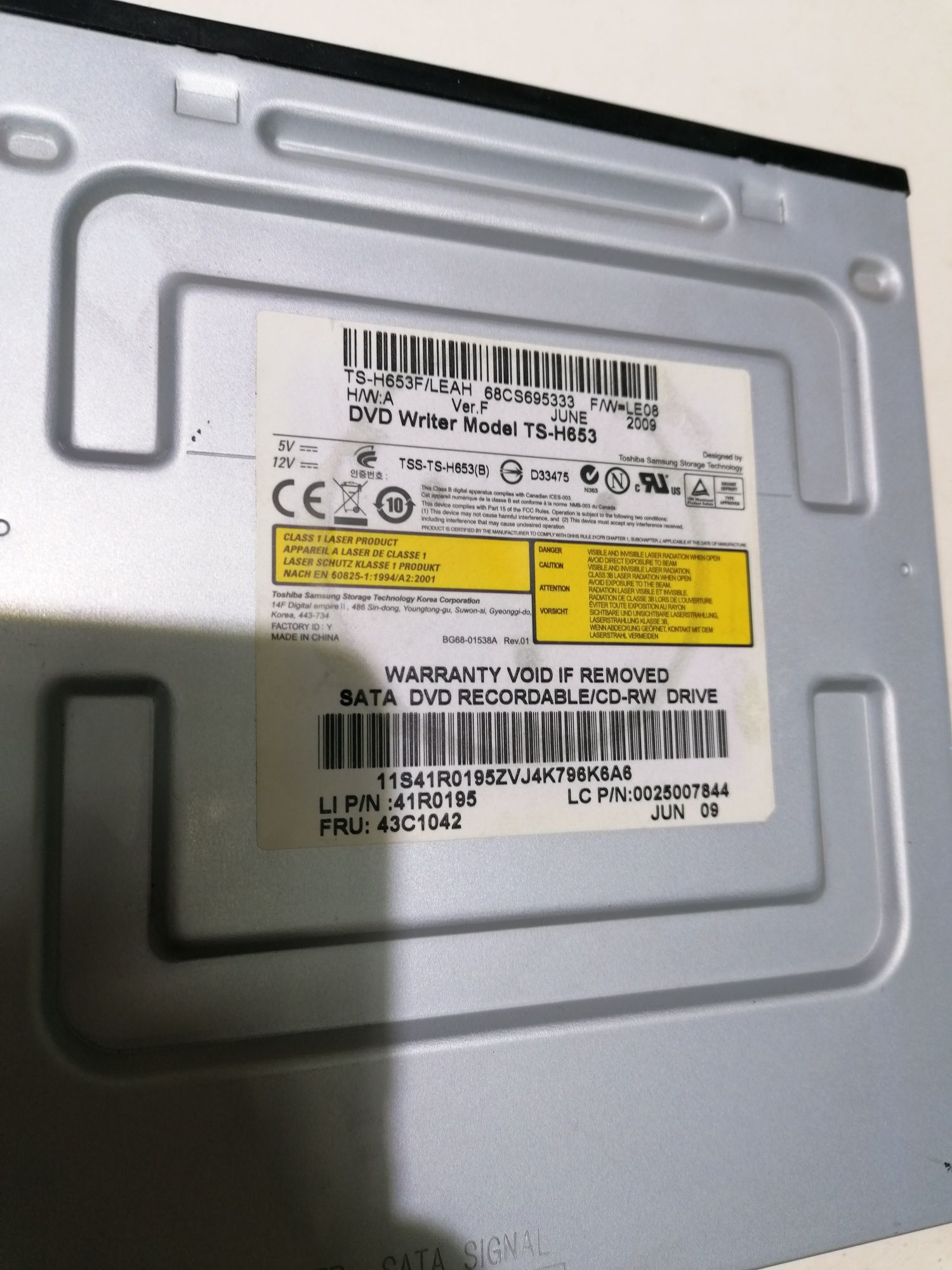 Nagrywarka HP DVD/CD stacja dysków komputera stacjonarnego+ przewody