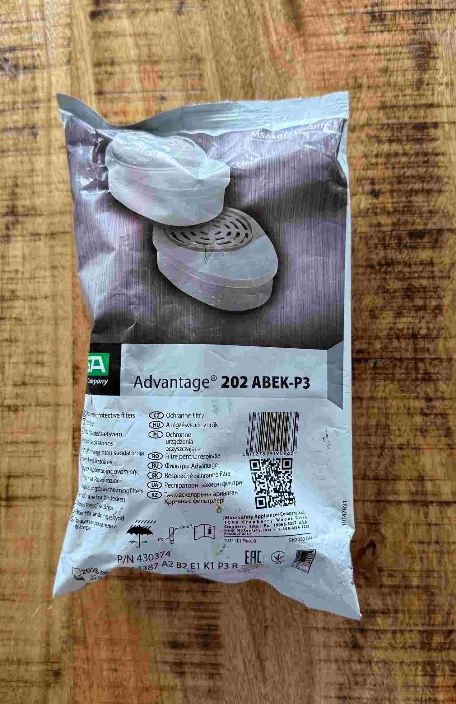 MSA filtropochłaniacz ABEK P3 wielogazowy bagnetowy 2szt