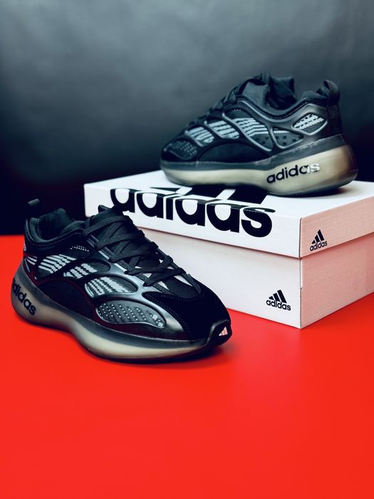 Кроссовки Adidas мужские черные / осенние плотные кросовки Адидас