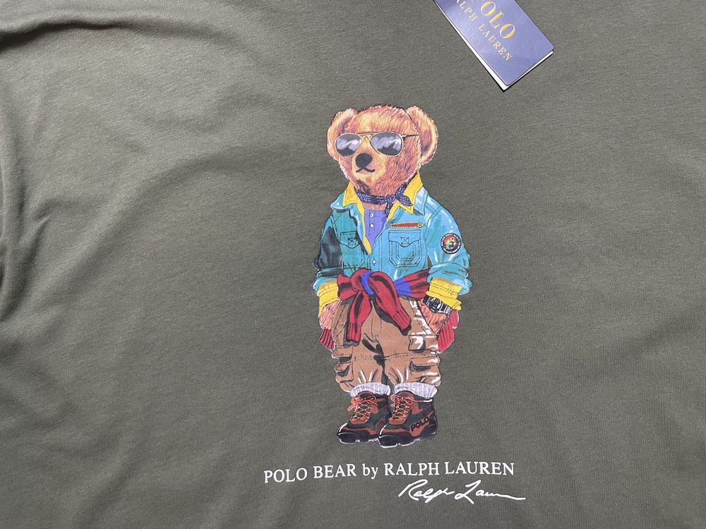 Мужская Новая Кофта Лонгслив Polo Ralph Lauren Bear,XXL,Большой Лого