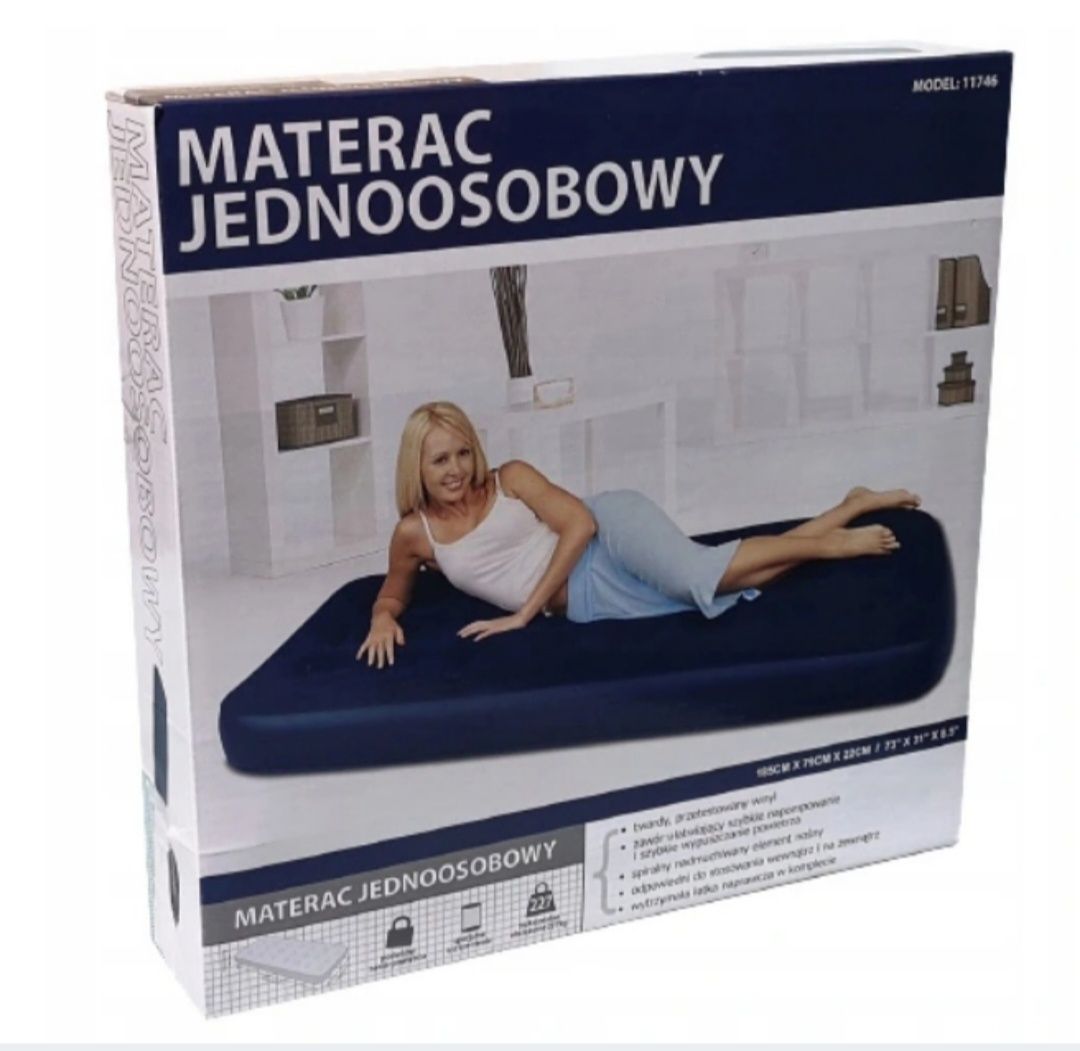Materac jednoosobowy nadmuchiwany