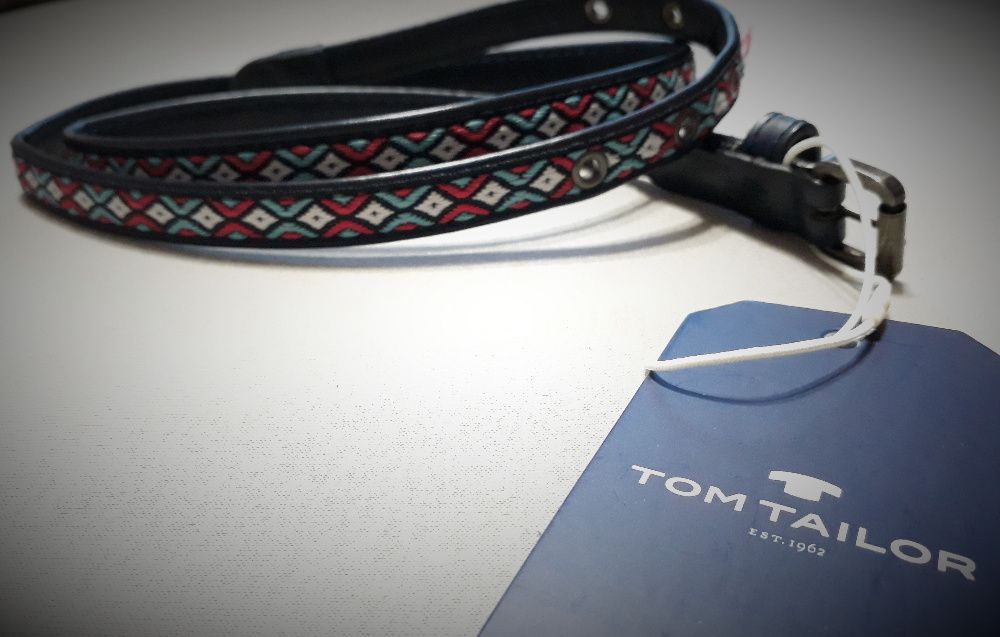 TOM TAILOR Pasek letni 1,5 cm wąski r. 90 (dł. cał. 105 cm)