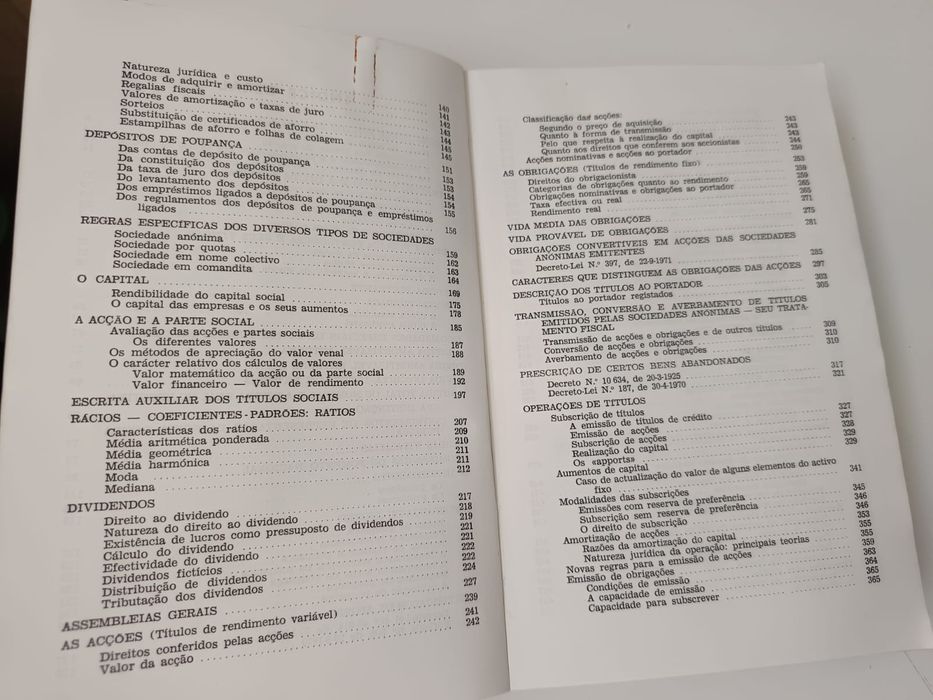 Acções obrigações e outros valores mobiliários