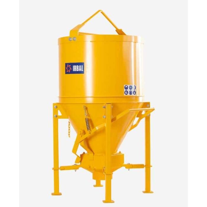 Balde de Descarga central betão cimento p/ construção civil até 1500 L