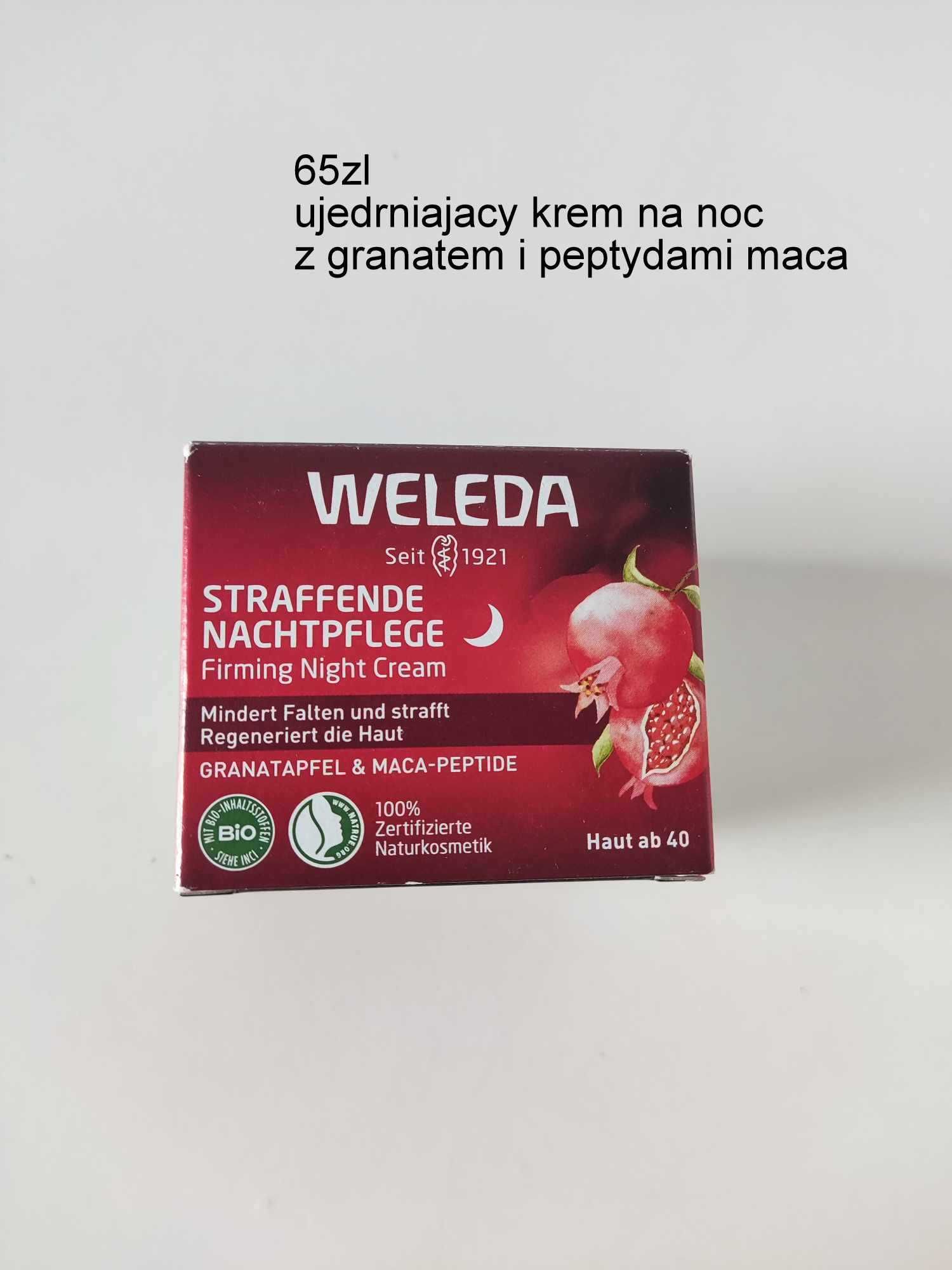 Weleda ujędrniający krem na dzień oraz na noc z granatem i peptydami