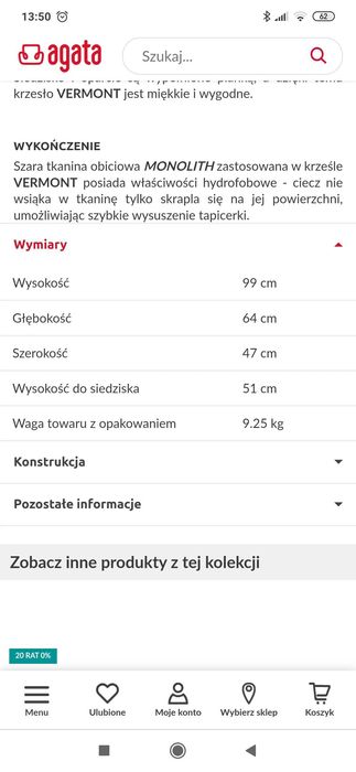 OKAZJA Krzesła Vermont tapicerowane pikowane WELUR 2 sztuki Nowe