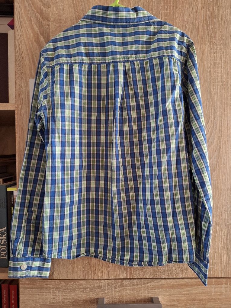 Koszula chłopięca w kratkę z długim rękawem Tex-Kids, 7–8 lat