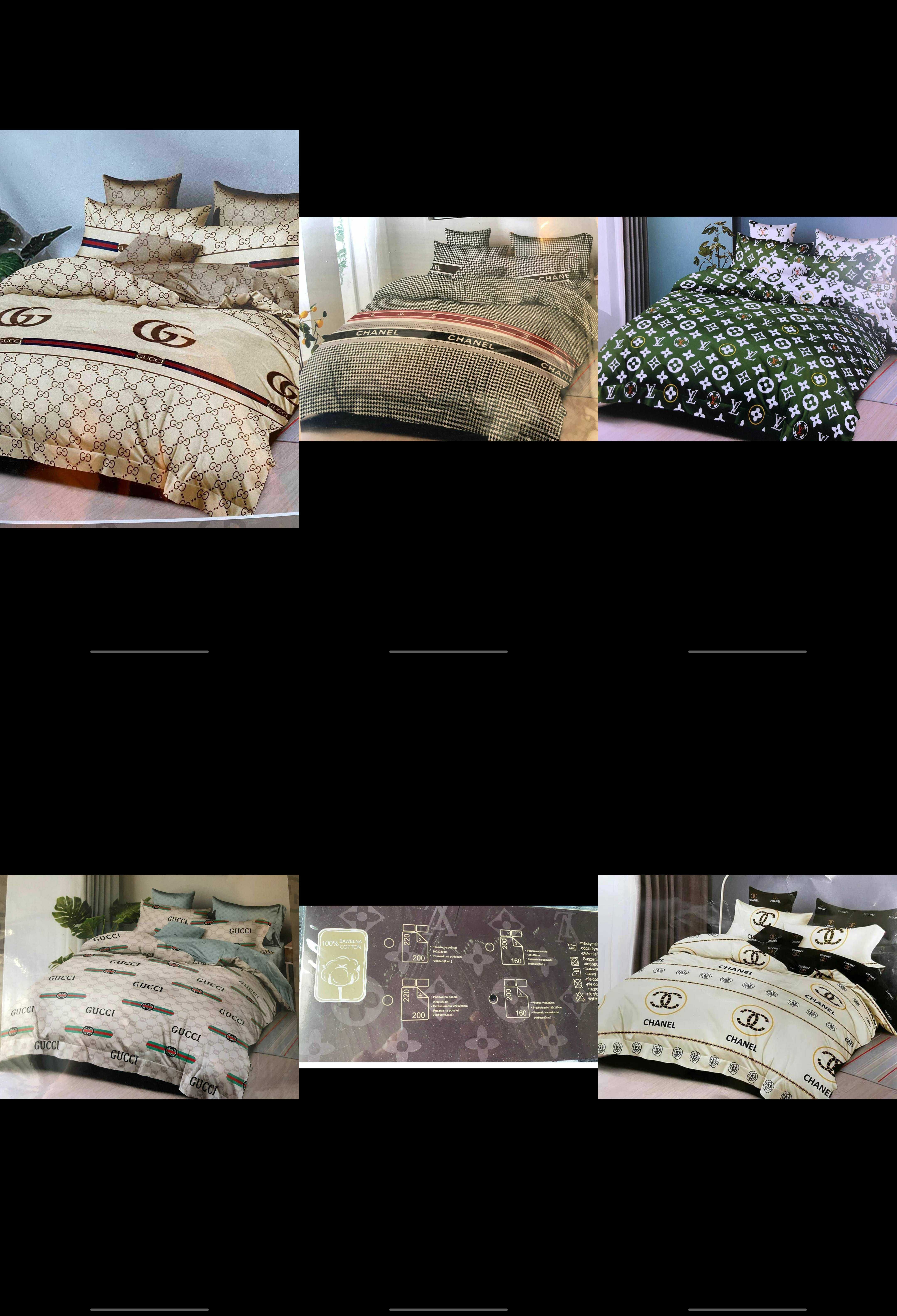 Pościel poszewki Louis Vuitton Gucci nowość logowane 200x220 nowość