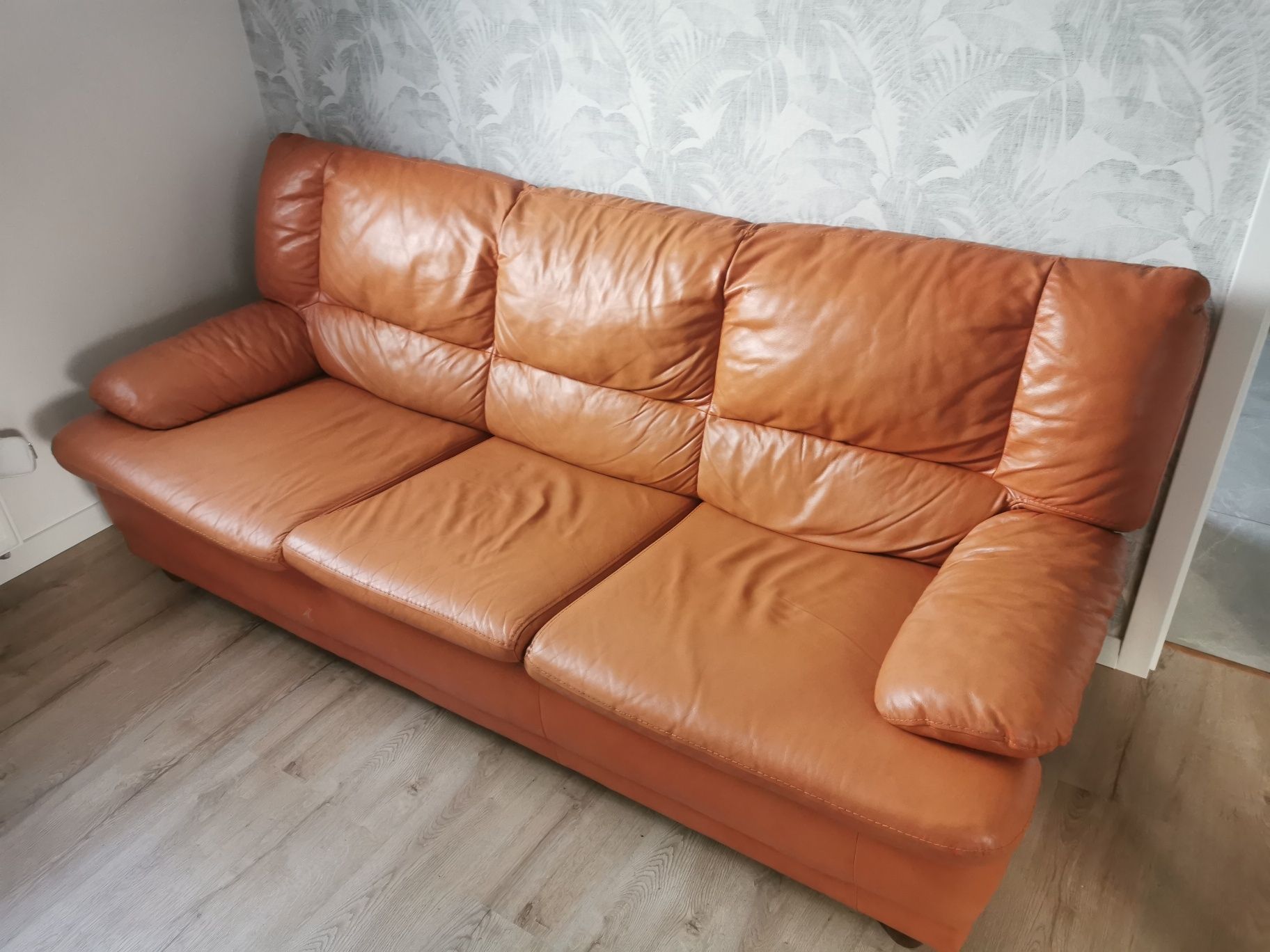 Rozkładana kanapa sofa skóra ekologiczna