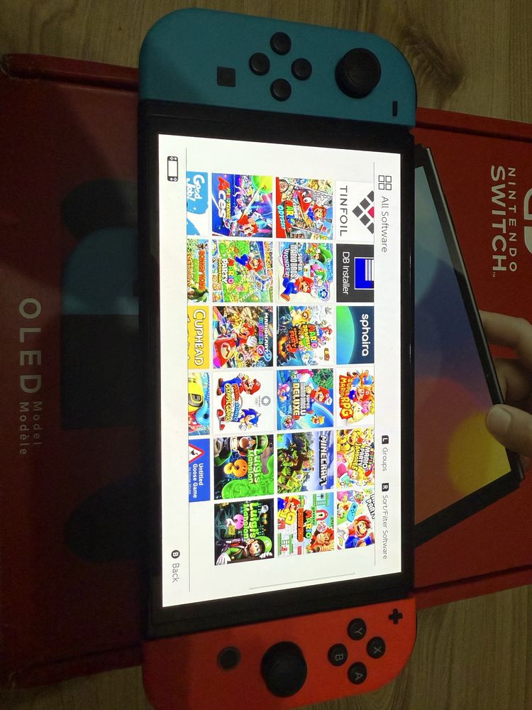 Przerobiona Nintendo Switch Oled 256gb CFW Atmosphere Picofly zestaw