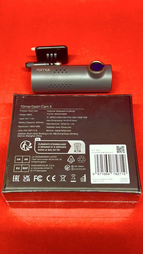 Відеореєстратор Xiaomi 70mai Dash Cam 3 M200
