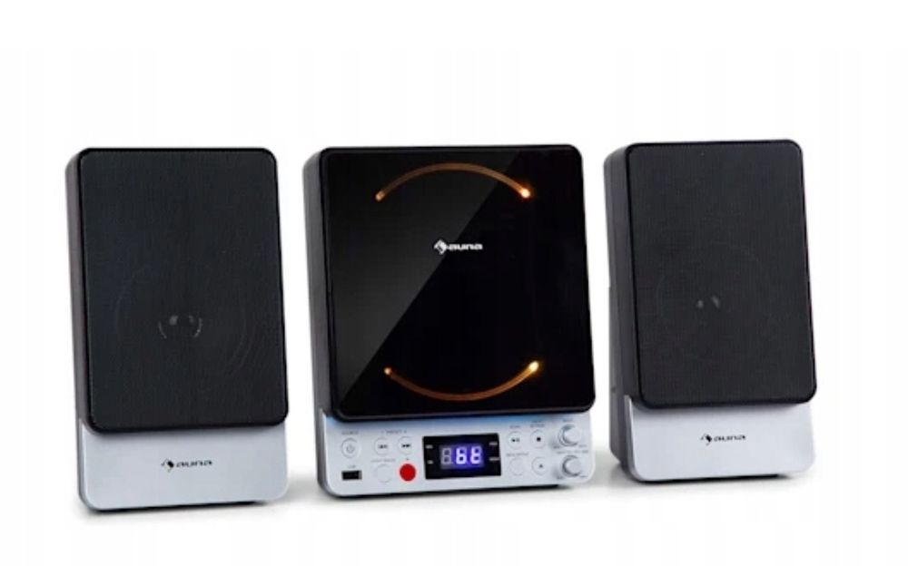 Auna mikro wieża bluetooth CD  USB AUX  podswietlanie radio pilot