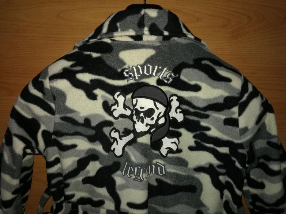 Szlafrok LEGEND GHETTO roz.100 polarowy, moro, STREET SPORTS dziecięcy