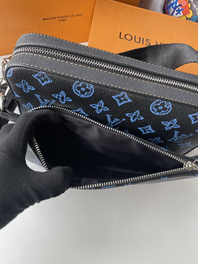 Чоловіча сумка барсетка Louis Vuitton 3in1