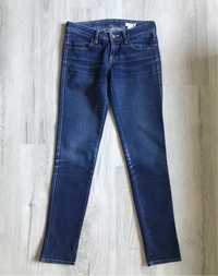 Granatowe spodnie jeansowe skinny r. S