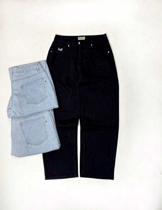 Широкие черные джинсиы Empyre голубые штаны polar big boy x huf